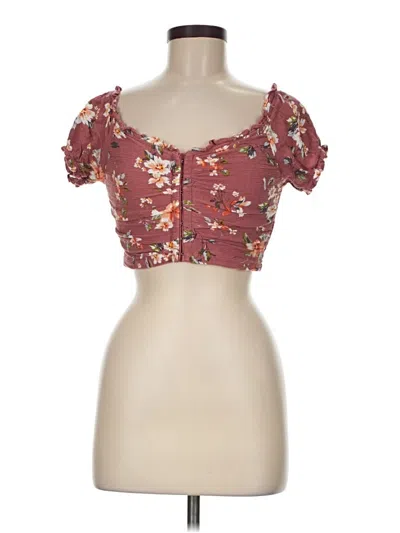Pre-owned Assorted Brands Tube Top Burgundy Sweetheart Neckline Tops