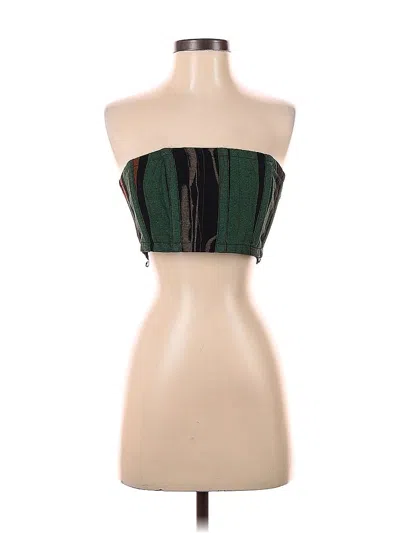 Assorted Brands Tube Top Green Strapless Neckline Tops