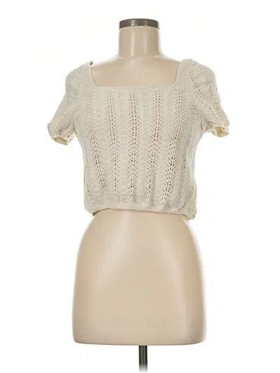 Pre-owned Assorted Brands Tube Top Ivory Square Neckline Tops In White