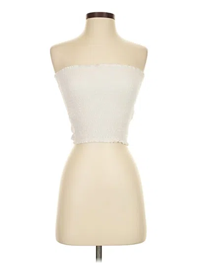 Pre-owned Assorted Brands Tube Top Ivory Strapless Neckline Tops