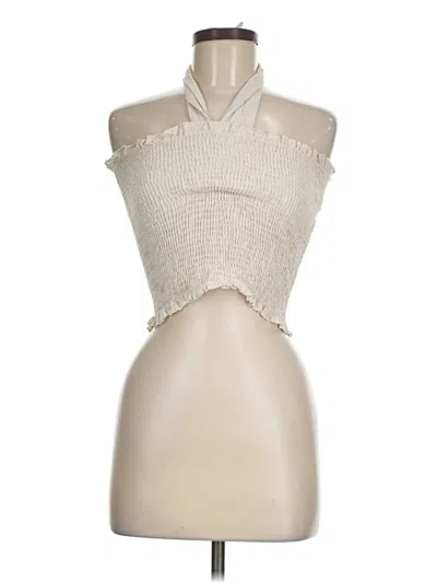 Pre-owned Assorted Brands Tube Top Ivory Strapless Neckline Tops In White