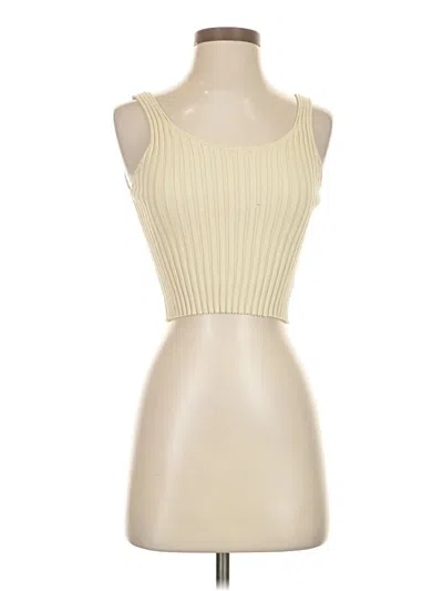 Pre-owned Assorted Brands Tube Top Ivory Strapless Neckline Tops In White