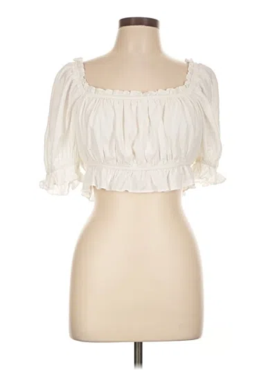 Pre-owned Assorted Brands Tube Top Ivory Strapless Neckline Tops In White