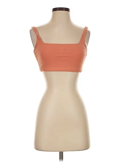 Pre-owned Assorted Brands Tube Top Orange Strapless Neckline Tops