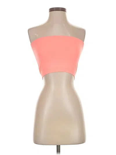 Pre-owned Assorted Brands Tube Top Pink Strapless Neckline Tops