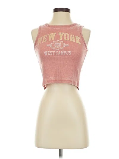 Pre-owned Assorted Brands Tube Top Pink Strapless Neckline Tops