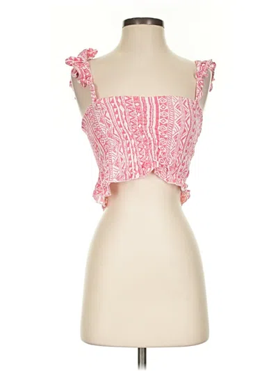 Pre-owned Assorted Brands Tube Top Pink Sweetheart Neckline Tops