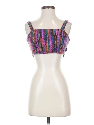 Pre-owned Assorted Brands Tube Top Purple Strapless Neckline Tops