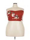 Assorted Brands Tube Top Red Strapless Neckline Tops In Red