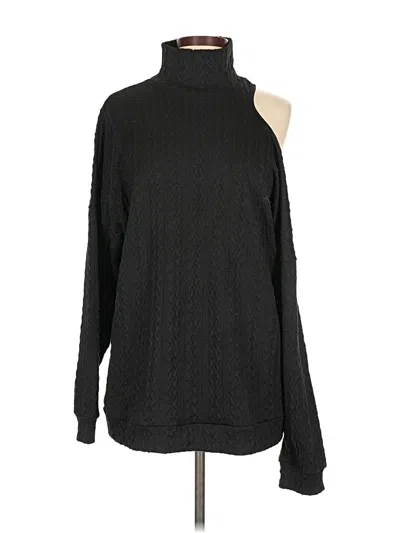 Pre-owned Assorted Brands Turtleneck Sweater In Black