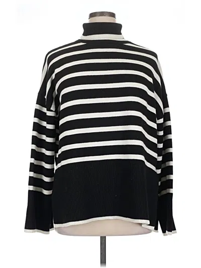 Pre-owned Assorted Brands Turtleneck Sweater In Black