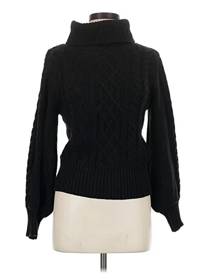 Pre-owned Assorted Brands Turtleneck Sweater In Black