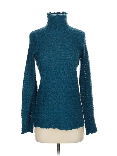 Pre-owned Assorted Brands Turtleneck Sweater In Blue