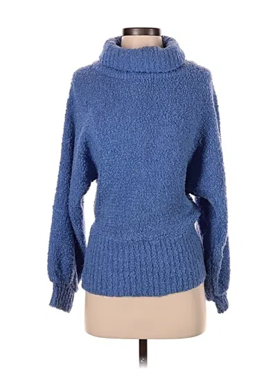 Pre-owned Assorted Brands Turtleneck Sweater In Blue