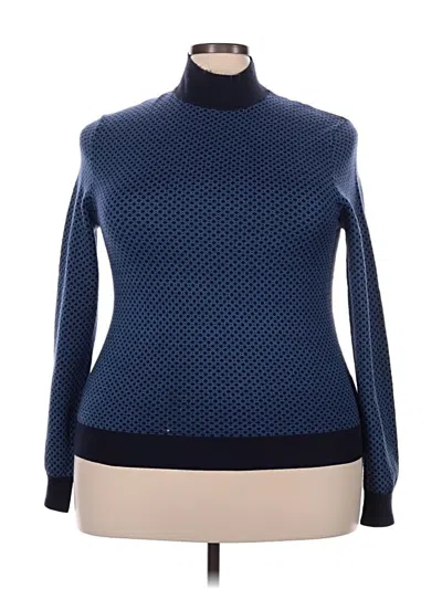 Pre-owned Assorted Brands Turtleneck Sweater In Blue