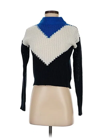 Pre-owned Assorted Brands Turtleneck Sweater In Blue