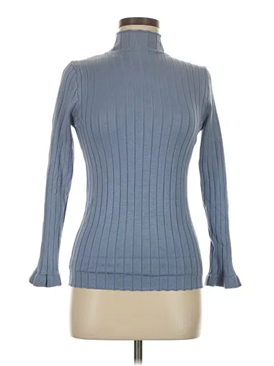 Pre-owned Assorted Brands Turtleneck Sweater In Blue