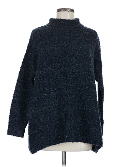 Pre-owned Assorted Brands Turtleneck Sweater In Blue