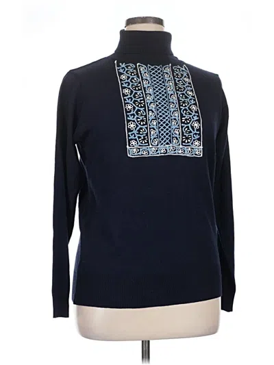 Pre-owned Assorted Brands Turtleneck Sweater In Blue