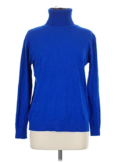 Pre-owned Assorted Brands Turtleneck Sweater In Blue