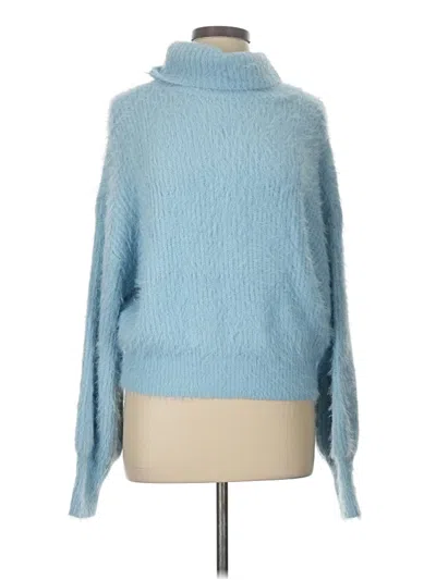 Pre-owned Assorted Brands Turtleneck Sweater In Blue