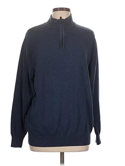 Pre-owned Assorted Brands Turtleneck Sweater In Blue