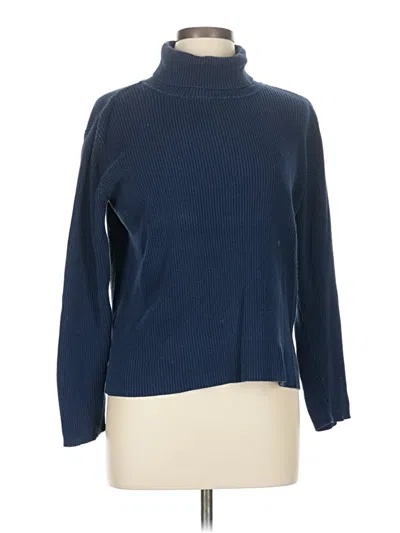 Pre-owned Assorted Brands Turtleneck Sweater In Blue