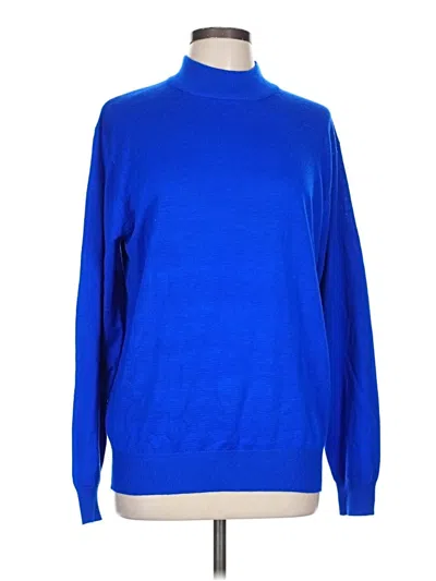 Pre-owned Assorted Brands Turtleneck Sweater In Blue
