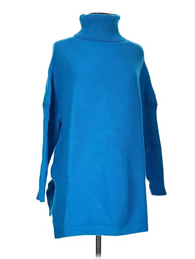 Pre-owned Assorted Brands Turtleneck Sweater In Blue