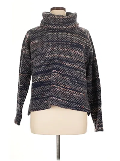 Pre-owned Assorted Brands Turtleneck Sweater In Blue