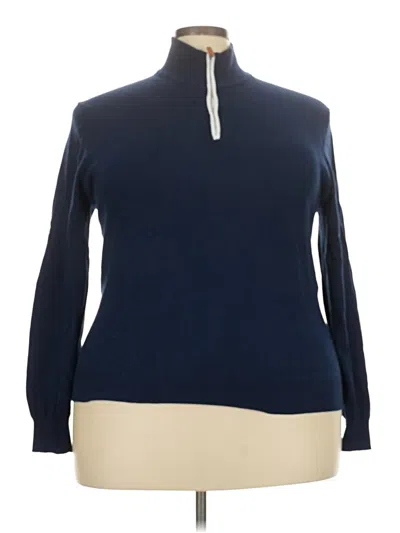 Pre-owned Assorted Brands Turtleneck Sweater In Blue