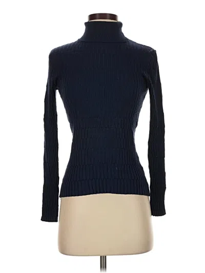 Pre-owned Assorted Brands Turtleneck Sweater In Blue