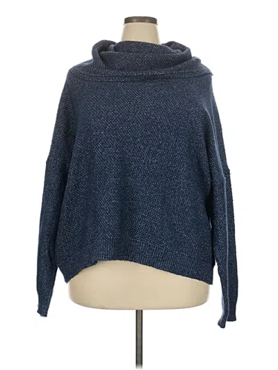 Pre-owned Assorted Brands Turtleneck Sweater In Blue