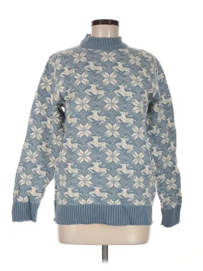 Pre-owned Assorted Brands Turtleneck Sweater In Blue