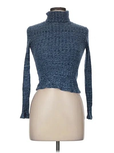 Pre-owned Assorted Brands Turtleneck Sweater In Blue