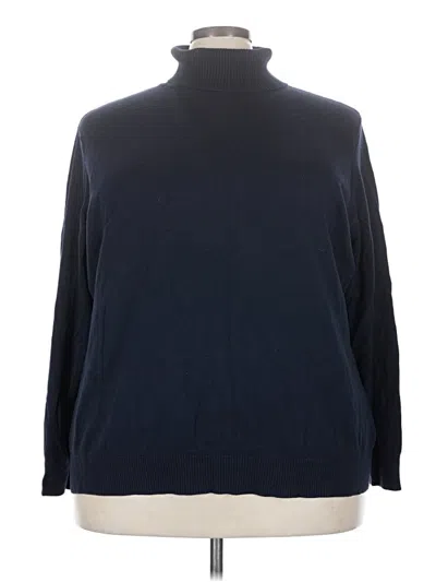 Pre-owned Assorted Brands Turtleneck Sweater In Blue