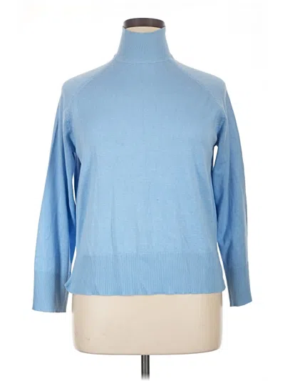 Pre-owned Assorted Brands Turtleneck Sweater In Blue