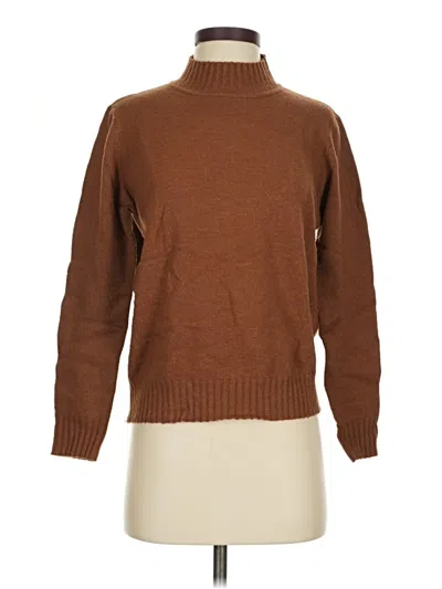 Pre-owned Assorted Brands Turtleneck Sweater In Brown