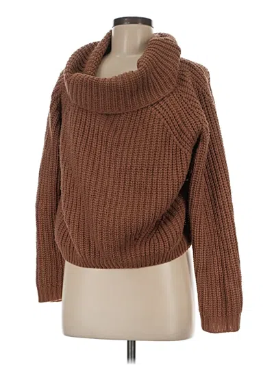 Pre-owned Assorted Brands Turtleneck Sweater In Brown