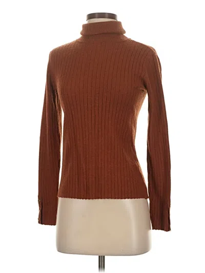 Pre-owned Assorted Brands Turtleneck Sweater In Brown