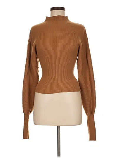 Pre-owned Assorted Brands Turtleneck Sweater In Brown