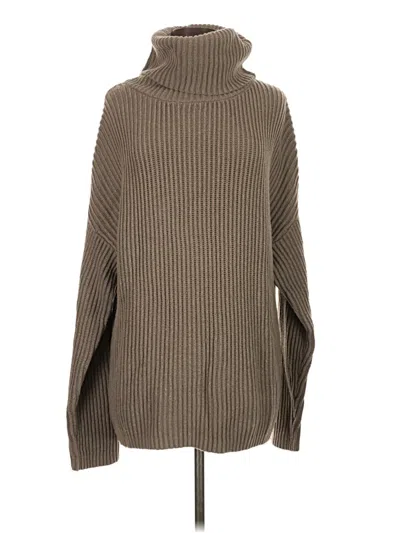 Pre-owned Assorted Brands Turtleneck Sweater In Brown
