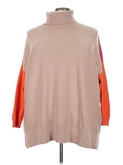 Pre-owned Assorted Brands Turtleneck Sweater In Brown