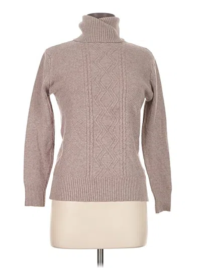 Pre-owned Assorted Brands Turtleneck Sweater In Brown