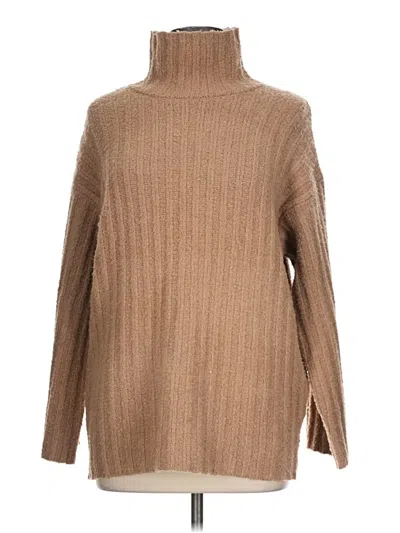 Pre-owned Assorted Brands Turtleneck Sweater In Brown