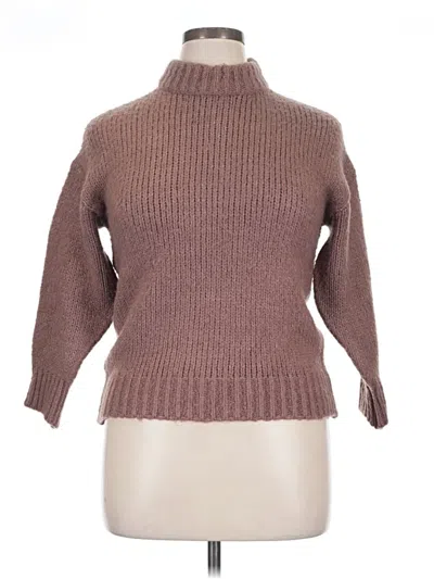 Pre-owned Assorted Brands Turtleneck Sweater In Brown