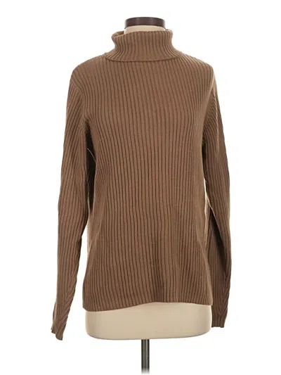 Pre-owned Assorted Brands Turtleneck Sweater In Brown