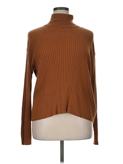 Pre-owned Assorted Brands Turtleneck Sweater In Brown