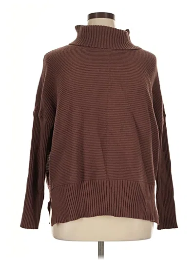 Pre-owned Assorted Brands Turtleneck Sweater In Brown