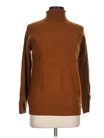 Pre-owned Assorted Brands Turtleneck Sweater In Brown